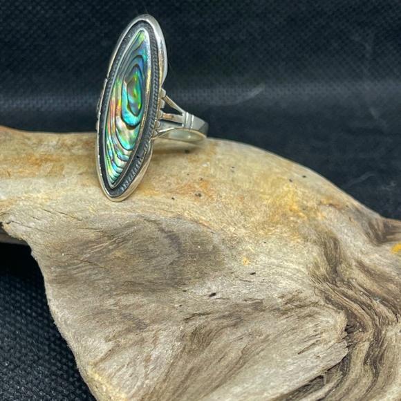 Sterling Silver Abalone Ring - Picture 3 of 7